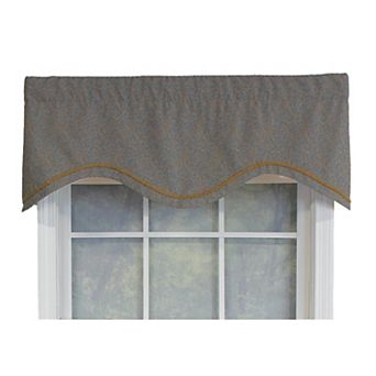 Bluebell Trimmed Cornice 100% Cotton with Fully Lined 3" Rod Pocket Valance for Windows