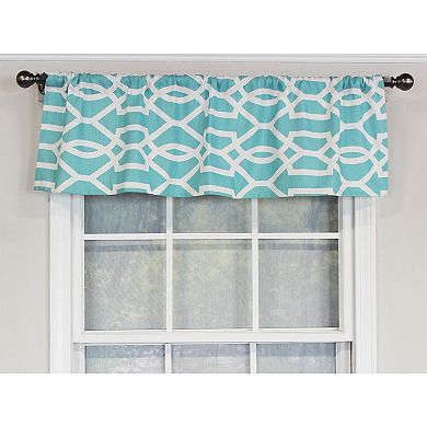 Moroccan Tailored 100% Cotton with Fully Lined 3" Rod Pocket Valance for Windows