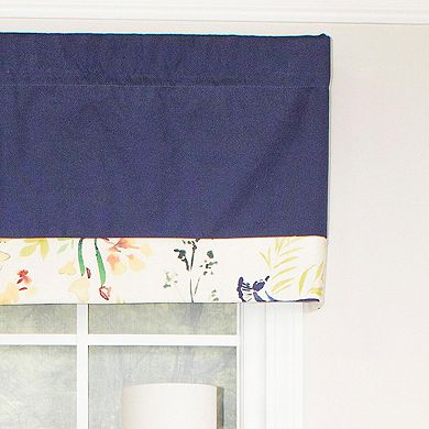 Tail Feather Banded 100% Cotton with Fully Lined 3" Rod Pocket Valance for Windows