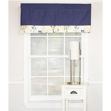 Tail Feather Banded 100% Cotton with Fully Lined 3" Rod Pocket Valance for Windows
