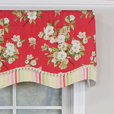 Primrose Trimmed Glory 100% Cotton with Fully Lined 3" Rod Pocket Valance for Windows