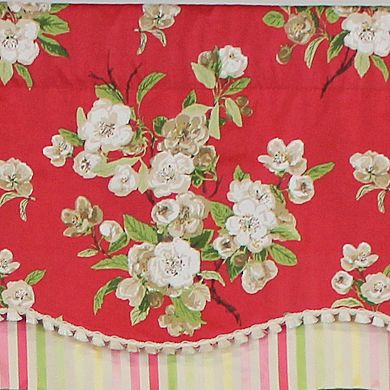 Primrose Trimmed Glory 100% Cotton with Fully Lined 3" Rod Pocket Valance for Windows
