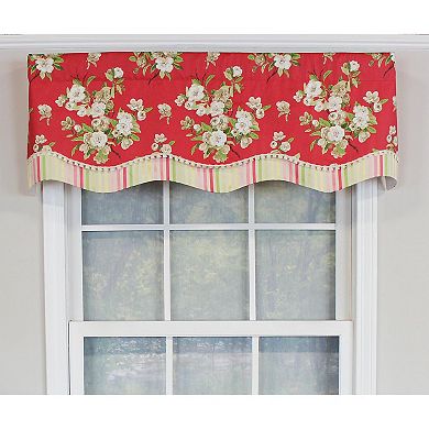 Primrose Trimmed Glory 100% Cotton with Fully Lined 3" Rod Pocket Valance for Windows