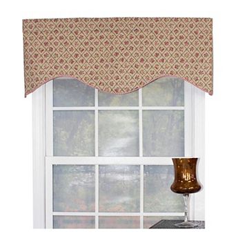 Petite Corded Cornice 100% Cotton with Fully Lined 3" Rod Pocket Valance for Windows
