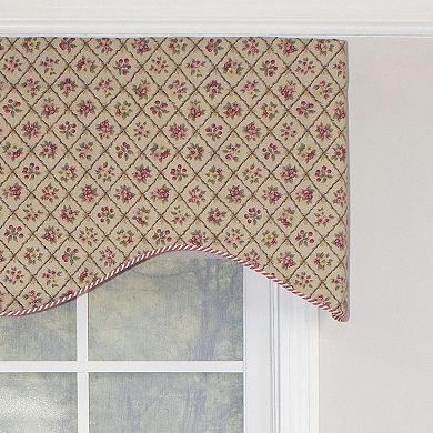 Petite Corded Cornice 100% Cotton with Fully Lined 3" Rod Pocket Valance for Windows