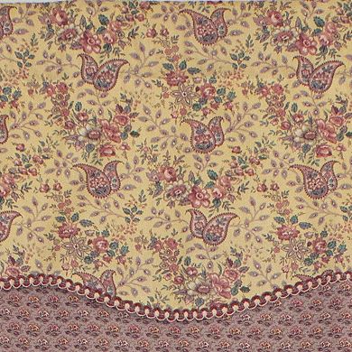 Lavender Days Trimmed Glory 100% Cotton with Fully Lined 3" Rod Pocket Valance for Windows