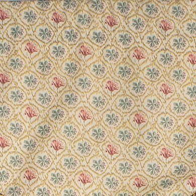 Lake Blossom Corded Cornice 100% Cotton with Fully Lined 3" Rod Pocket Valance for Windows