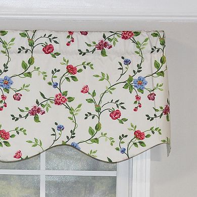 English Ivy Provance 100% Cotton with Fully Lined 3" Rod Pocket Valance for Windows