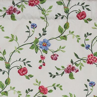 English Ivy Provance 100% Cotton with Fully Lined 3" Rod Pocket Valance for Windows