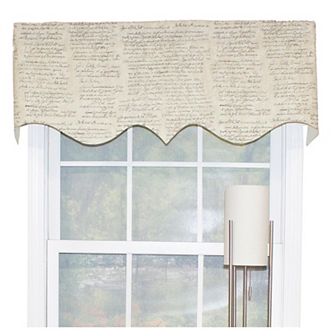 Cursive Regal 100% Cotton with Fully Lined 3" Rod Pocket Valance for Windows
