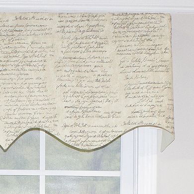 Cursive Regal 100% Cotton with Fully Lined 3" Rod Pocket Valance for Windows