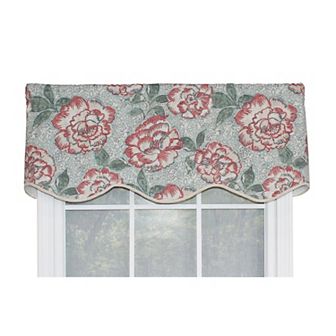 Peony Bowl Trimmed Provance 100% Cotton with Fully Lined 3" Rod Pocket Valance for Windows