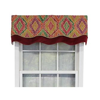 Icicles Trimmed Glory 100% Cotton with Fully Lined 3" Rod Pocket Valance for Windows