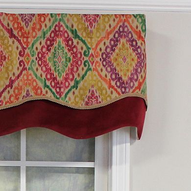 Icicles Trimmed Glory 100% Cotton with Fully Lined 3" Rod Pocket Valance for Windows