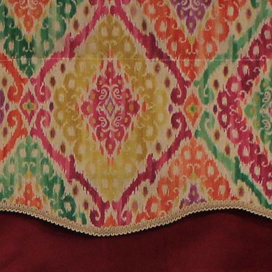 Icicles Trimmed Glory 100% Cotton with Fully Lined 3" Rod Pocket Valance for Windows