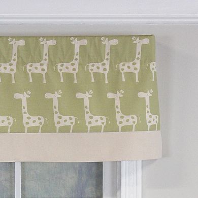 Girafee Banded 100% Cotton with Fully Lined 3" Rod Pocket Valance for Windows