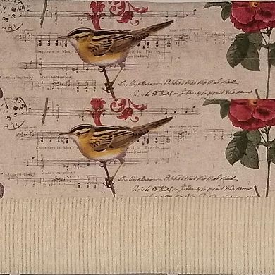 Song Bird Banded 100% Cotton with Fully Lined 3" Rod Pocket Valance for Windows