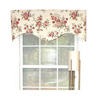 Dewillow Cornice 100% Cotton with Fully Lined 3" Rod Pocket Valance for Windows