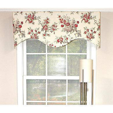 Dewillow Cornice 100% Cotton with Fully Lined 3" Rod Pocket Valance for Windows
