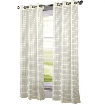 100% Polyester Wanda Box Voile Light Filtering One Grommet Curtain Panel