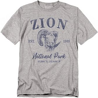 Big & Tall Zion National Park Bighorn Sheep Graphic Tee