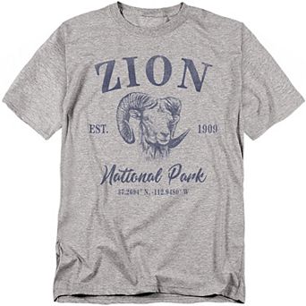 Big & Tall Zion National Park Bighorn Sheep Graphic Tee