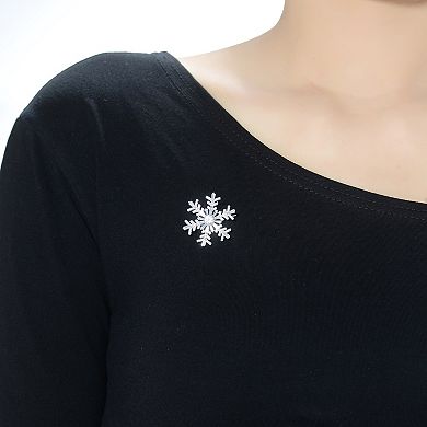 Sterling Silver Cubic Zirconia Accent Snowflake Pendant Necklace