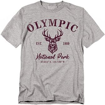 Big & Tall Olympic National Park Roosevelt Elk Graphic Tee