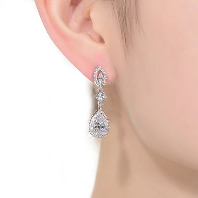 Sterling Silver Cubic Zirconia Accent Dangle Earrings