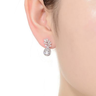 Sterling Silver Cubic Zirconia Accent Drop Earrings