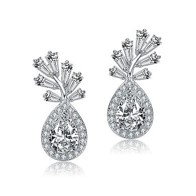 Sterling Silver Cubic Zirconia Accent Drop Earrings