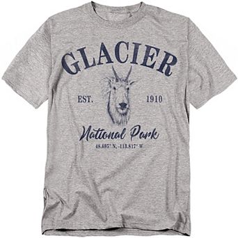 Big & Tall Glacier National Park Mountain Goat Graphic Tee