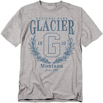 Big & Tall Glacier National Park Laurel Wreath Graphic Tee
