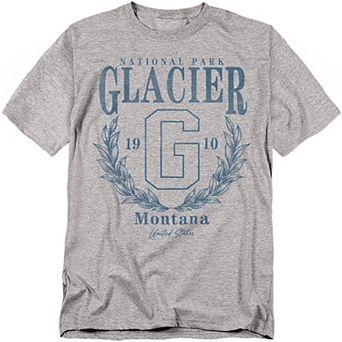 Big & Tall Glacier National Park Laurel Wreath Graphic Tee