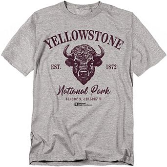 Big & Tall Yellowstone National Park Bison Graphic Tee