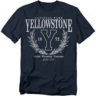 Big & Tall Yellowstone National Park Laurel Graphic Tee