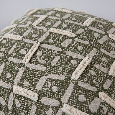 Rizzy Home Textured Fringe Throw Pillow Cover