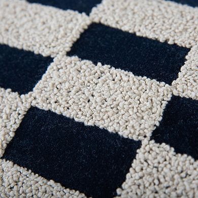 Rizzy Home Monty Checkered Polyester Filled Pillow