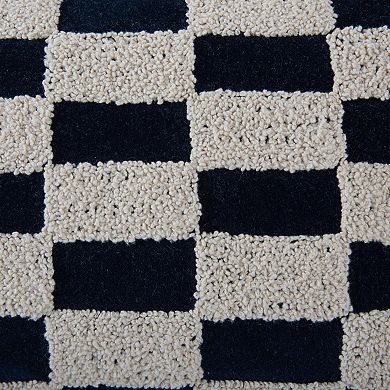 Rizzy Home Monty Checkered Polyester Filled Pillow