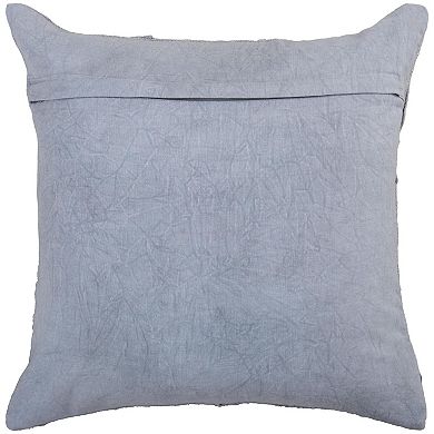 Rizzy Home Oreo Floral Embroidered Down Filled Throw Pillow