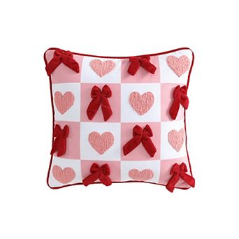Celebrate Together™ Valentine's Day Bow Check Decorative Throw Pillow