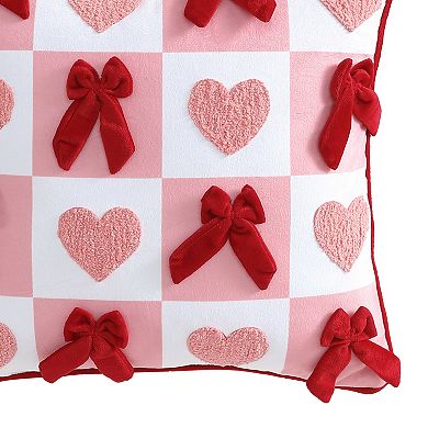 Celebrate Together™ Valentine's Day Bow Check Decorative Throw Pillow