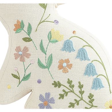 Celebrate Together™ Easter Bunny Shaped Floral Throw Pillow