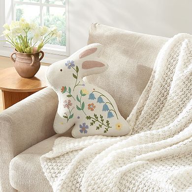 Celebrate Together™ Easter Bunny Shaped Floral Throw Pillow