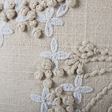 Rizzy Home Ramon Embroidered Floral Down Filled Throw Pillow