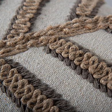 Rizzy Home Shea Striped Textured Throw Pillow Cover