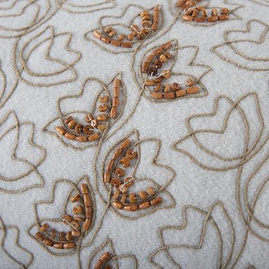 Rizzy Home Silvia Floral Embroidered Throw Pillow Cover