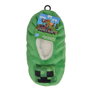 Minecraft Creeper Boys Plush Slippers