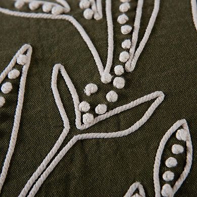 Rizzy Home Tavia Embroidered Throw Pillow