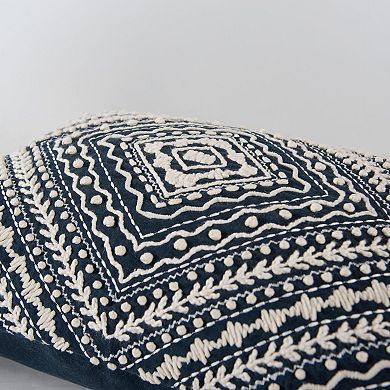 Rizzy Home Vasco Embroidered Throw Pillow Cover